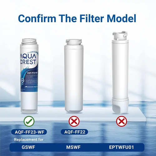 Miniatura 2 de AQUA CREST GSWF Filtro de agua para refrigerador, repuesto para GE® GSWF Smart Water 238C2334P001, Kenmore® 46-9914, 469914, 9914, 3 filtros