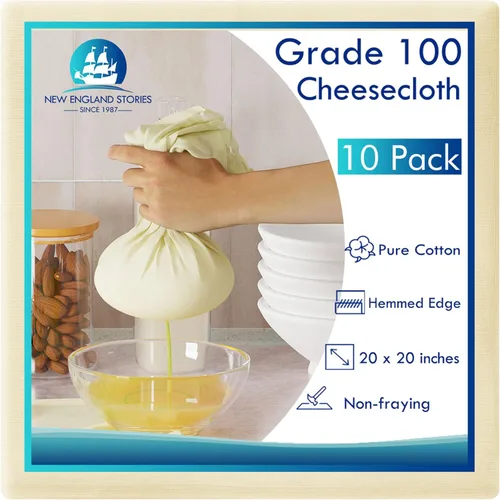 Miniatura 9 de 2 yardas de paño de queso reutilizable, grado 100, paño de queso para colar artesano, colador de tela de muselina 100% algodón sin blanquear