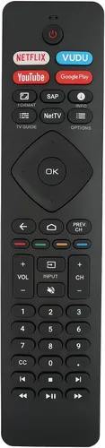 Miniatura 8 de Mando a distancia de repuesto compatible con Philips Android Smart TV 43PFL5604/F7 55PFL5766/F7 50PFL5766/F7 55PFL5604/F7A 65PFL5766/F7