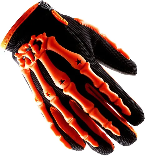 Miniatura 12 de Guantes juveniles de motocross 1Storm para motocicletas, BMX, MX, ATV, bicicletas todoterreno, modelo de esqueleto para niños