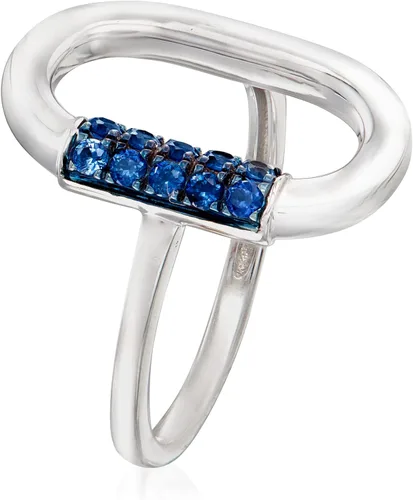 Miniatura 3 de Ross-Simons Anillo de zafiro de 0,20 quilates en plata de ley, Piedra preciosa, zafiro