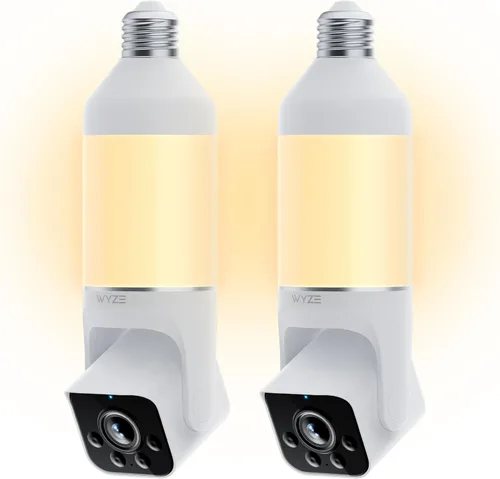 Miniatura 7 de Accesorio de foco WYZE, solo compatible con la cámara de seguridad de foco WYZE, foco LED regulable de 800 lúmenes, blanco suave 3000K, base E26