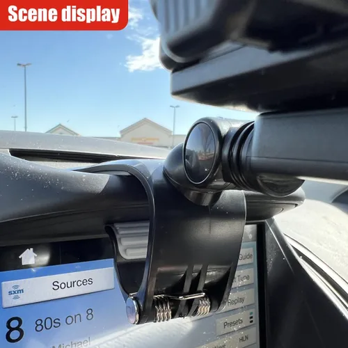 Miniatura 6 de Soporte para teléfono de coche, soporte giratorio de 360° ABS para espejo retrovisor automático con clip de base antideslizante, soporte