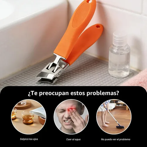 Miniatura 4 de Cortaúñas inclinadas antisalpicaduras con apertura ancha de mandíbula, nuevo cortaúñas curvas para uñas gruesas de los pies, cortaúñas inclinadas