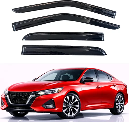 Miniatura 295 de KPY Visor de ventana compatible con Hyundai Tucson 2021-2025, 4 piezas de deflector de ventilación para ventana lateral, estilo Mugen, protector