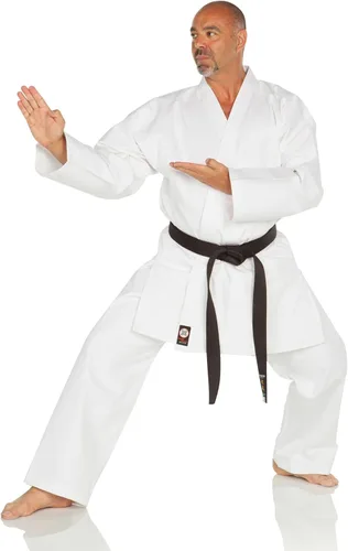 Miniatura 2 de Ronin Karate GI - Uniforme de karate de peso medio para artes marciales, 9.5 onzas, algodón, cinturón blanco incluido