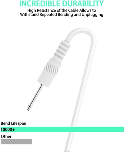 Miniatura 4 de SCOVEE Cable de carga CC de repuesto de 3 pies,Cable de cargador de 0.098 in,Cargador USB DC,Adaptador de cable de cargador rápido USB a CC de 0.098