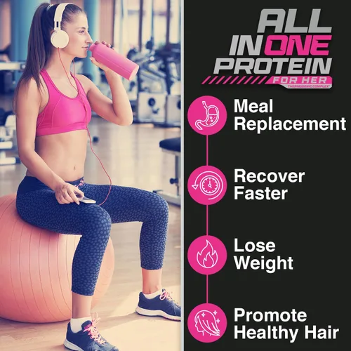 Miniatura 8 de Forzagen Proteína todo en uno para ella Proteína en polvo para mujer con péptidos de colágeno múltiple Suplemento de colágeno hidrolizado, salud
