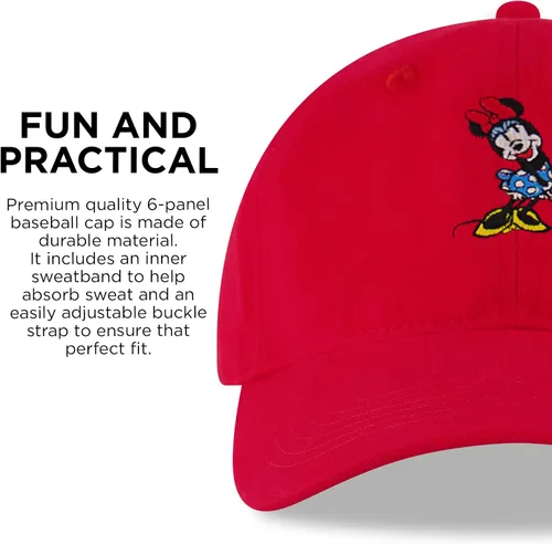 Miniatura 6 de Disney Gorra de béisbol para mujer, gorro ajustable de Minnie Mouse para adultos
