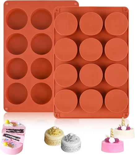 Miniatura 31 de Sakolla - Moldes de silicona redondos para caramelos, 220 cavidades, moldes cilíndricos mini para chocolate, caramelos duros, gomitas, ganache, Mini