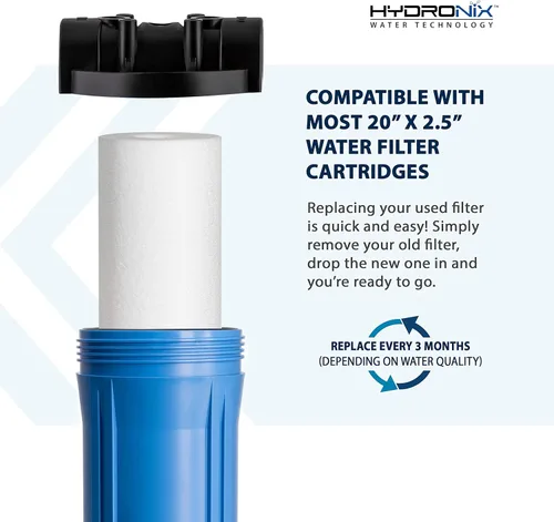 Miniatura 8 de Hydronix SDC-25-2005 Cartucho de filtro de agua para sedimentos 2.5" x 20" - 5 micras - Toda la casa, sistemas de ósmosis inversa o uso comercial