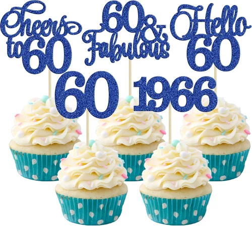 Miniatura 36 de Gyufise Paquete de 24 adornos negros para cupcakes de 10.º cumpleaños con purpurina negra 10 Ten Hello 10 Dights dobles desde 2015 para decoraciones