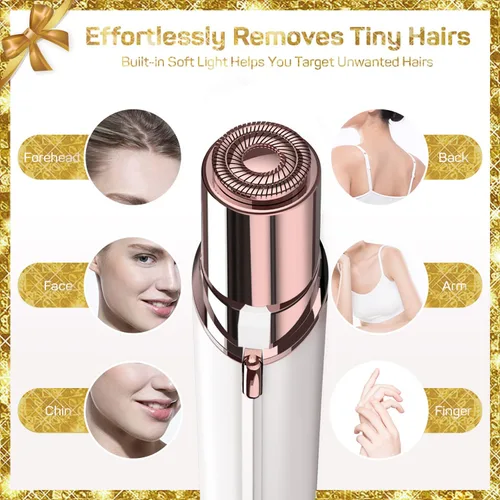 Miniatura 2 de Depilación facial para mujeres (con 2 cabezales de repuesto), removedor de vello facial GURELAX, dispositivo de depilación, el mejor regalo