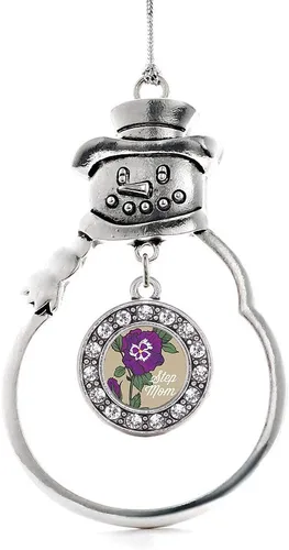 Miniatura 214 de Inspired Silver - Roller Queen - Adorno de Navidad plateado - Adorno circular para árbol de Navidad con circonita cúbica - Decoración colgante