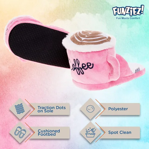 Miniatura 4 de Pantuflas de tacos mullidas para mujeres y hombres, café, piña, divertidos zapatos de casa para interiores y exteriores, pizza, aguacate