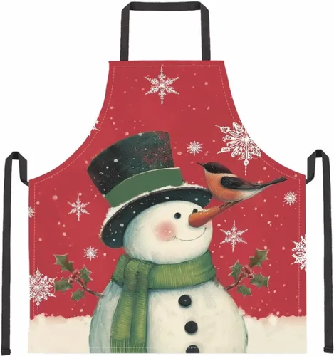 Miniatura 41 de Dreaweet Delantal de cocina unisex con cuello ajustable de Navidad
