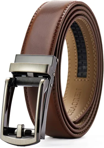 CHAOREN Mens Dress Belt - Ratchet Belt Leather 1 14" Comfort Click - Perfect Companion to Mens Dress Shoes