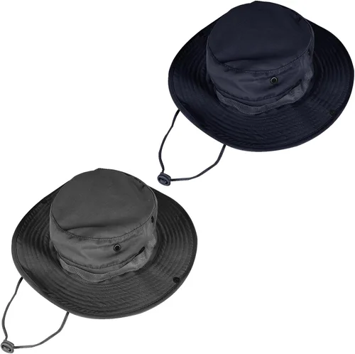 Miniatura 39 de Sombreros de sol para hombres y mujeres, sombrero de cubo UPF 50+, sombrero Boonie plegable, protección UV, senderismo, playa, pesca, safari