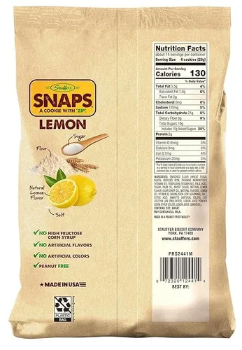 Miniatura 2 de Stauffer's Original Recipe Lemon Snaps 14 oz. Bolsas (3 bolsas)