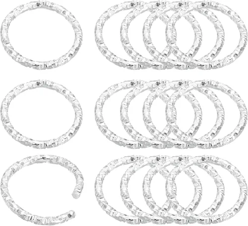 Miniatura 7 de PATIKIL Anillo con dije de copa de vino de 0.05 x 0.59 pulgadas, paquete de 100 aretes de metal con cuentas trenzadas, anillos abiertos, dorado