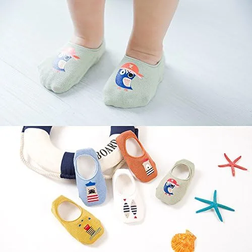 Miniatura 6 de Toddler Non Skid No Show Socks - Low Cut Anti Slip Grip Slippers for Baby Kids Boys Girls 10 Pairs