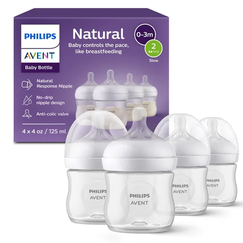 Miniatura 24 de Philips Avent - Biberón natural con boquilla de respuesta natural, rosa, 9 onzas, paquete de 4, SCY903/14