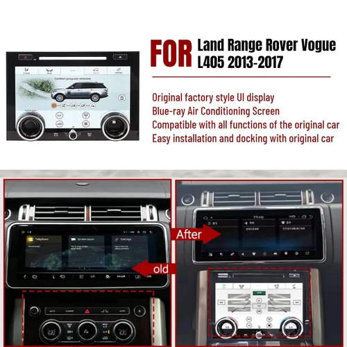 Miniatura 2 de Pantalla táctil de CA para automóvil Land L405 2013 a 2017, reemplazo de panel táctil de control de temperatura de aire de 10 pulgadas, accesorios