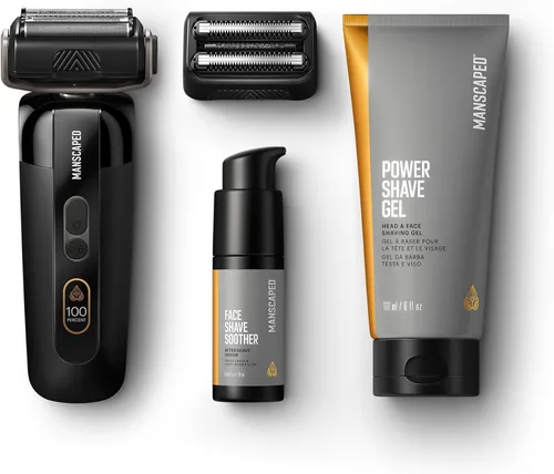 Miniatura 11 de MANSCAPED® The Chairman™ PRO - Afeitadora facial eléctrica para hombre, dos cabezales de cuchilla intercambiables, lámina de cuatro cuchillas