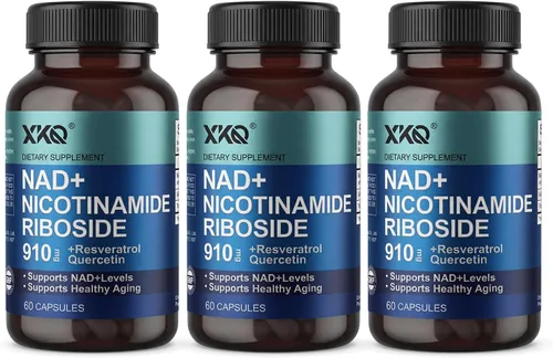 Miniatura 8 de XKQ Suplemento NAD+ de 910 mg, 60 porciones, toma 2 al día Ribosida de nicotinamida para un envejecimiento saludable, apoya la energía celular