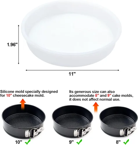 Miniatura 2 de Moldes Springform, protector de sartén para tartas de queso, accesorios para sartenes de forma desmontable, evita que el agua entre en el plato