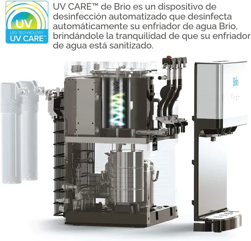 Miniatura 5 de Brio Dispensador de agua con refrigerador sin botella, de limpieza automática, sobre encimera, con filtración - Agua caliente, fría y a temperatura