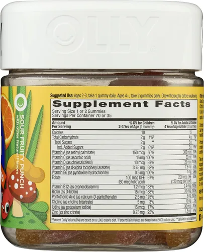 Miniatura 5 de OLLY Gusanos de gomita multivitamínicos para niños, salud general y apoyo inmunológico, vitaminas y minerales A, C, D, E, Bs y zinc, suplemento