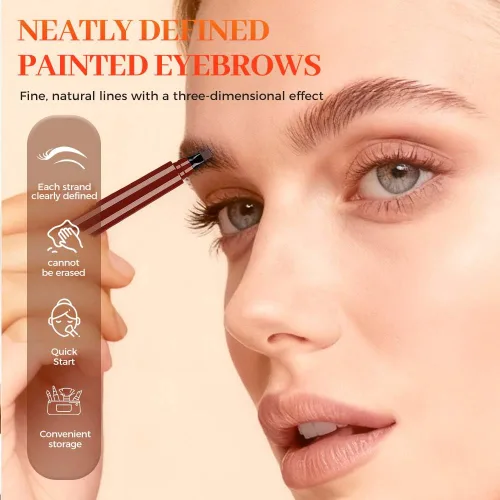 Miniatura 2 de Microblading Lápices de cejas para mujeres, 2026 Lápiz de cejas impermeable mejorado 3D de microblading, lápiz de cejas de punta fina para Negro
