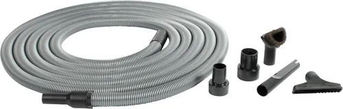 Miniatura 10 de Cen-Tec Systems Premium Attachment 2 adaptadores de tanque y manguera de extensión de vacío de 1.25 pulgadas de diámetro, 10 pies, plata (96007)