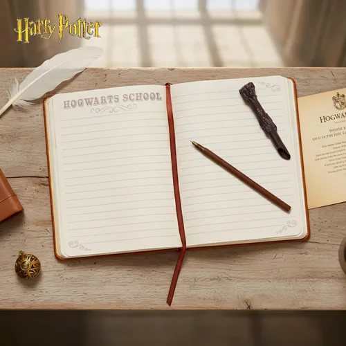 Miniatura 7 de Diario de piel sintética de Harry Potter con bolígrafo