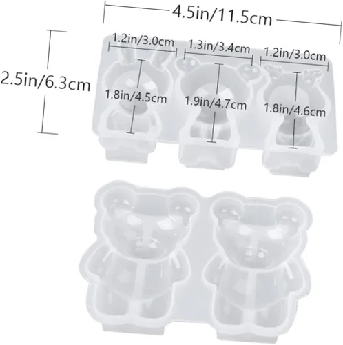 Miniatura 2 de Ciieeo Molde de silicona para muñeca, molde de conejo, molde de pastel de conejo, molde de silicona para resina, moldes de chocolate, moldes