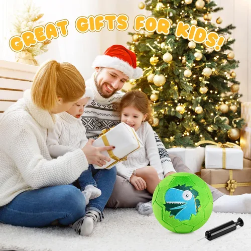 Miniatura 8 de ZOOJOY Balón de fútbol interior para niños pequeños de 1 a 3 años, pelota de fútbol silenciosa para bebé, felpa suave inflable con bomba, juguetes
