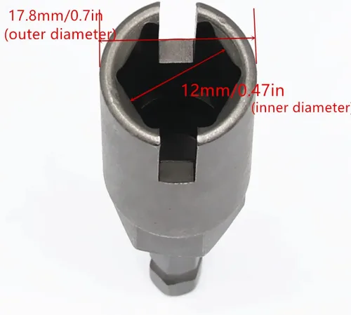 Miniatura 3 de 1 pieza de destornillador profundo de tuerca de ala, 1/4" de vástago hexagonal con ranura para tuerca de ala, herramienta de enchufe de tuerca