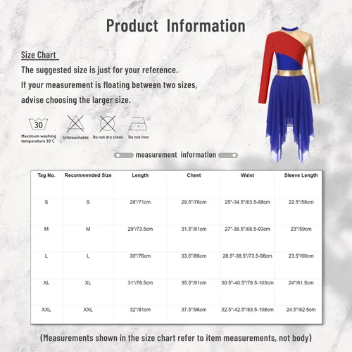 Miniatura 6 de TiaoBug Vestido de baile de alabanza de manga larga para mujer, vestido litúrgico metálico con bloques de color, vestidos de adoración