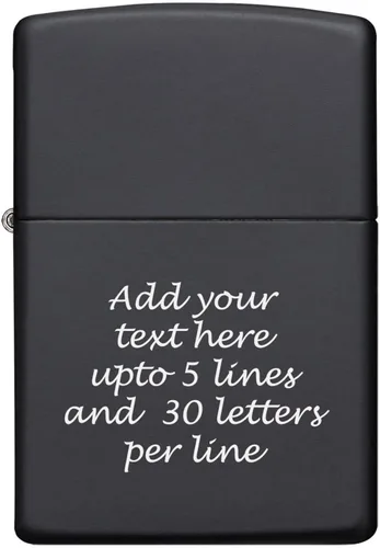 Miniatura 18 de Encendedor de aceite personalizado ZIPPO clásico a prueba de viento grabado (hielo negro)
