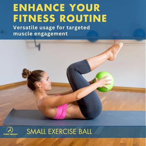 Miniatura 8 de ProBody Pilates Bola de Pilates de 9 Pulgadas - Pequeña Pelota de Ejercicio para Estabilidad, Barra, Núcleo, Entrenamientos Abdominales, Yoga
