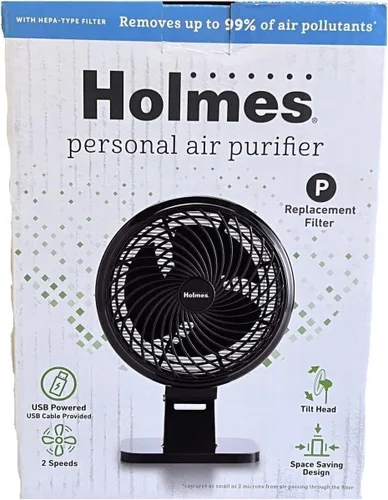 Miniatura 2 de Holmes Purificador de aire personal, HAP120-U, filtro tipo HEPA, negro