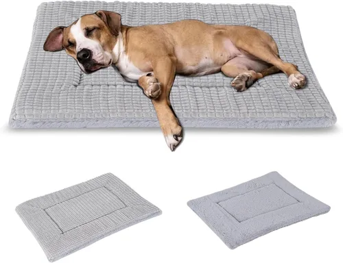 Miniatura 14 de BVAGSS XH079 - Almohadilla reversible para jaula de perro, de espuma viscoelástica, suave, cálida, lavable a máquina, colchón para perreras