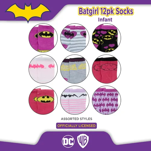Miniatura 2 de DC Comics Baby Boys and Girls Socks - 12 Pack Batman, Wonder Woman, Superman, Justice League, Super Girl Socks (0-24M)