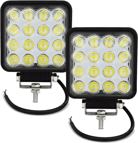 Miniatura 16 de Willpower 2 piezas de 27 W de 2200 lm, barra de luz de trabajo LED redonda, lámpara de conducción de haz puntual para todoterreno, SUV, barco, Jeep