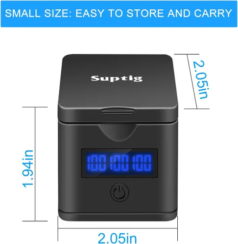 Miniatura 8 de Suptig Paquete de 2 baterías compatibles con GoPro Hero 8, GoPro Hero 7 Black, Hero 6, Hero 5, estación de carga de batería de 3 canales para Hero 8