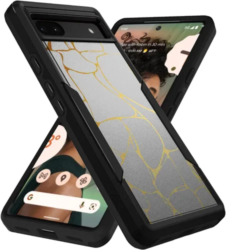 Miniatura 9 de CasesOnDeck Hybrid Case Compatible with Google Pixel 6A / Pixel 6A (2022) Case [Dual Tactical] Slim Shock Protecting Heavy Duty Cover (Purple Galaxy)