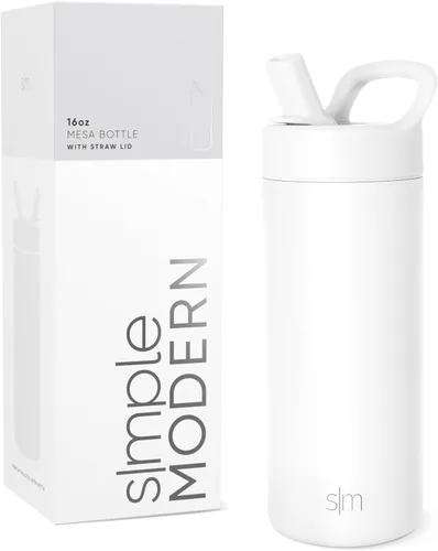 Miniatura 25 de Simple Modern Botella de agua con tapa de pajilla Termo de acero inoxidable aislado Botellas de agua reutilizables para viajes para gimnasio