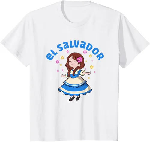Miniatura 24 de Camiseta de mujer hispana con bandera salvadoreña de El Salvador Orgullosa, Negro