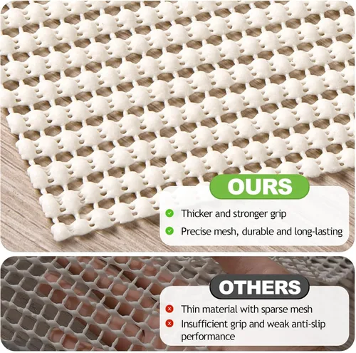 Miniatura 2 de Songrey Almohadilla antideslizante de 2 x 6 pies, almohadillas extra gruesas para superficies duras, evita deslizamientos y asegura las alfombras
